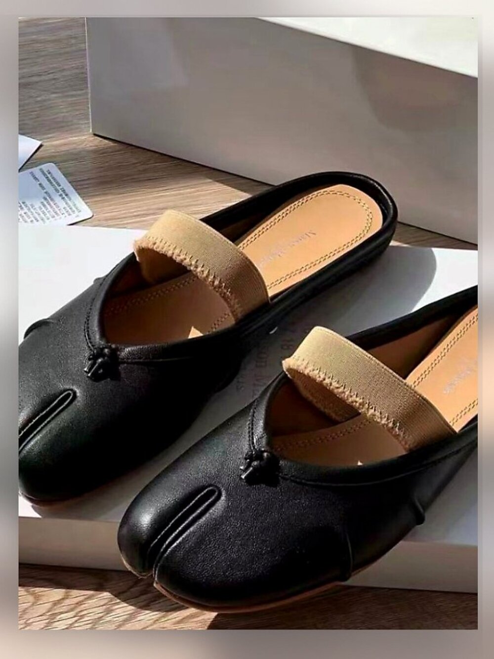 Maison Margiela Tabi Split-Toe Black Leather Mules | EU 37